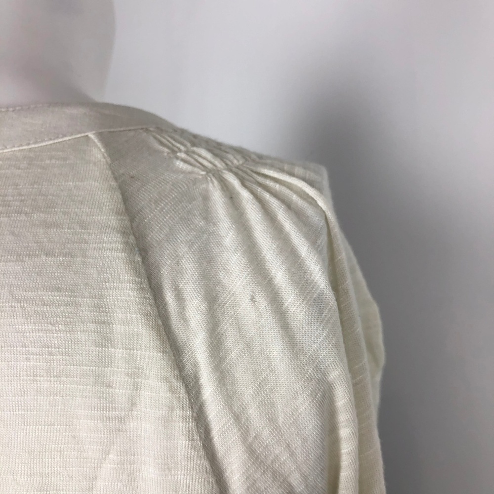 TINY Ombre Fade Green White Button Blouse Top - Picture 7 of 7